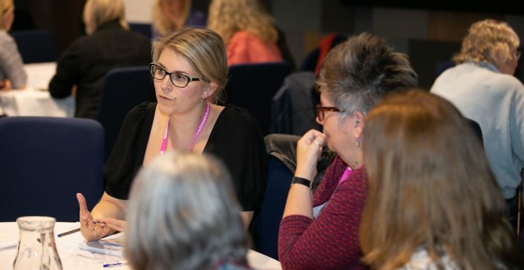People talking at event People talking at event