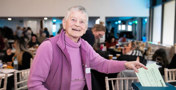 Older woman smiling