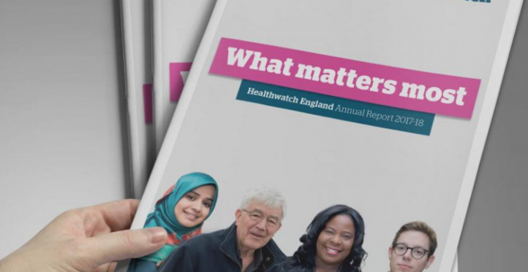 Healthwatch annual report front cover, titles 'What matters most'.