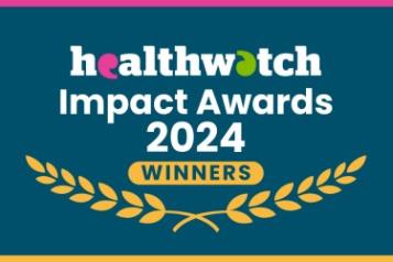 Healthwatch impact award winners logo